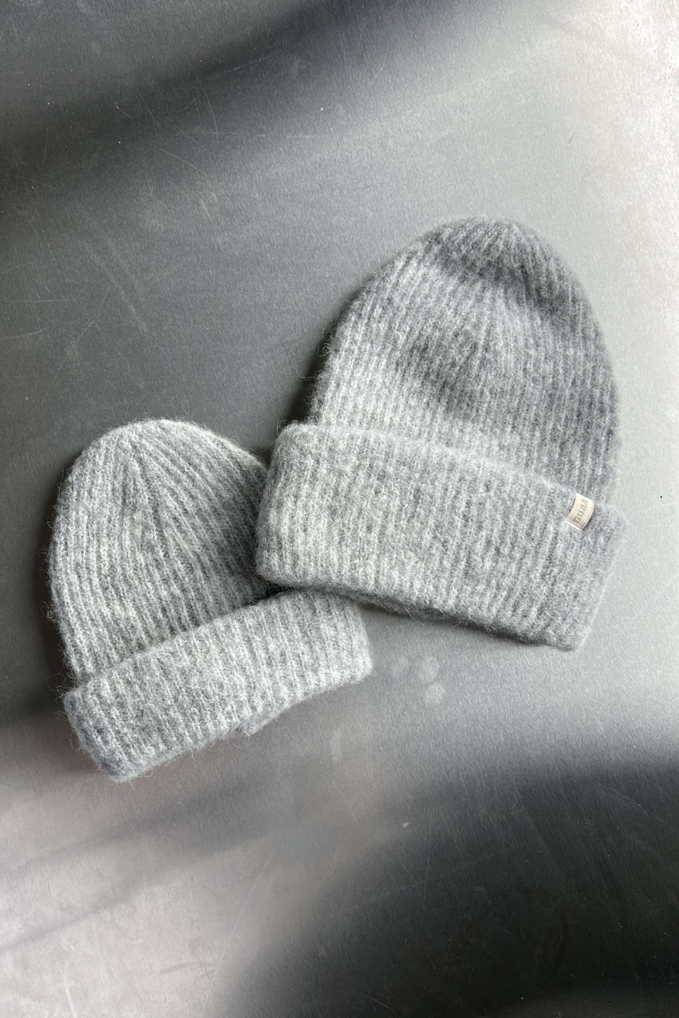 Alpaca Strickbeanie Kids Soft Grey