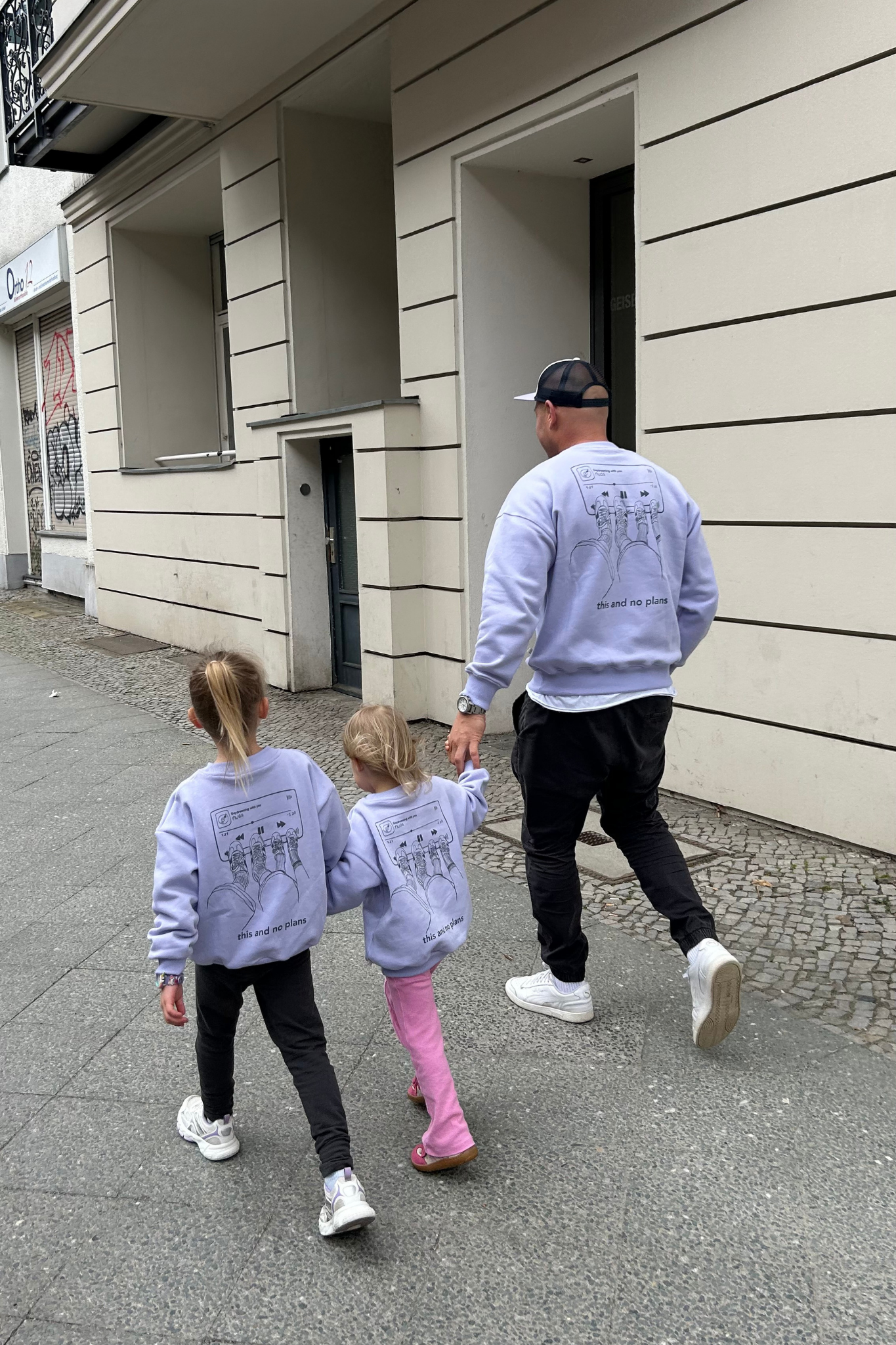 Kids This & No Plans Oversized Sweater Lavender