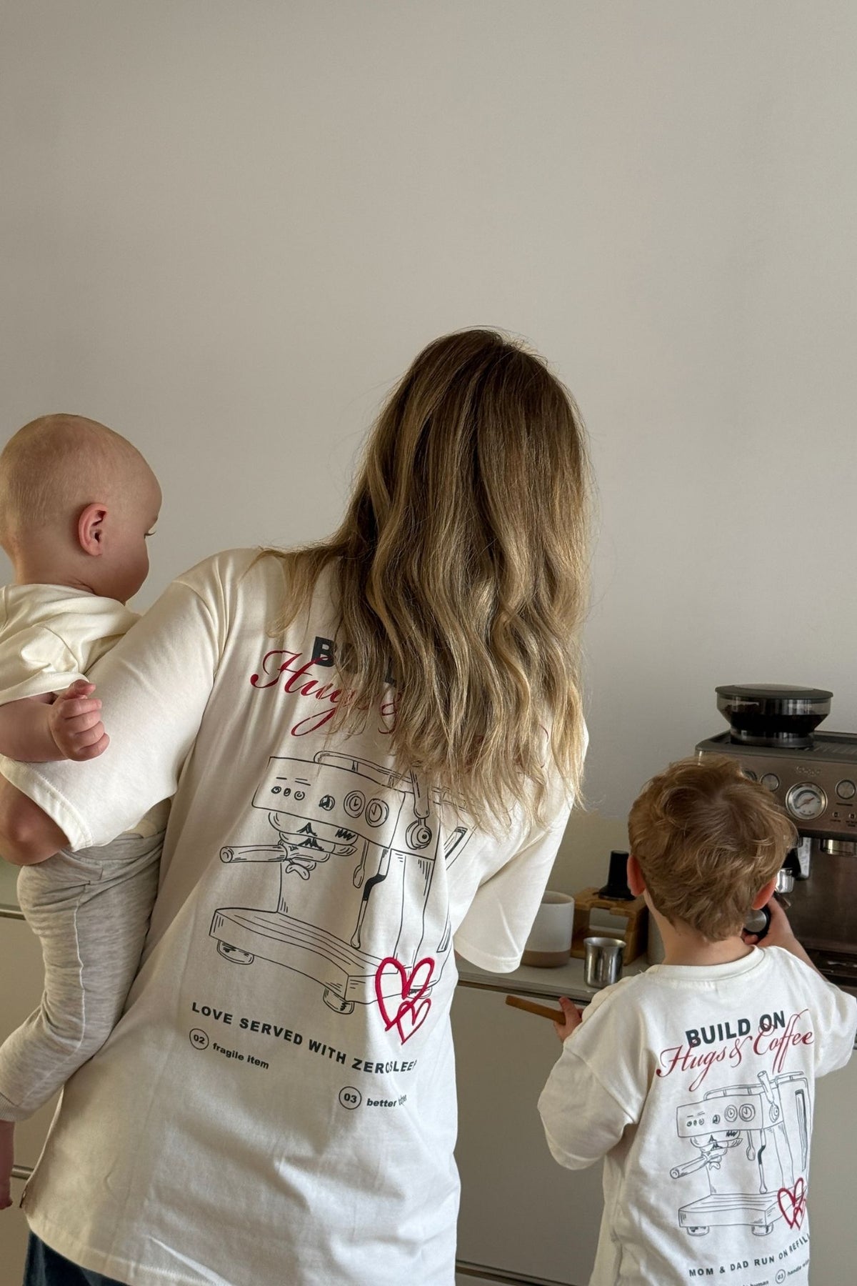 Women Hugs & Coffee T-Shirt Soft White