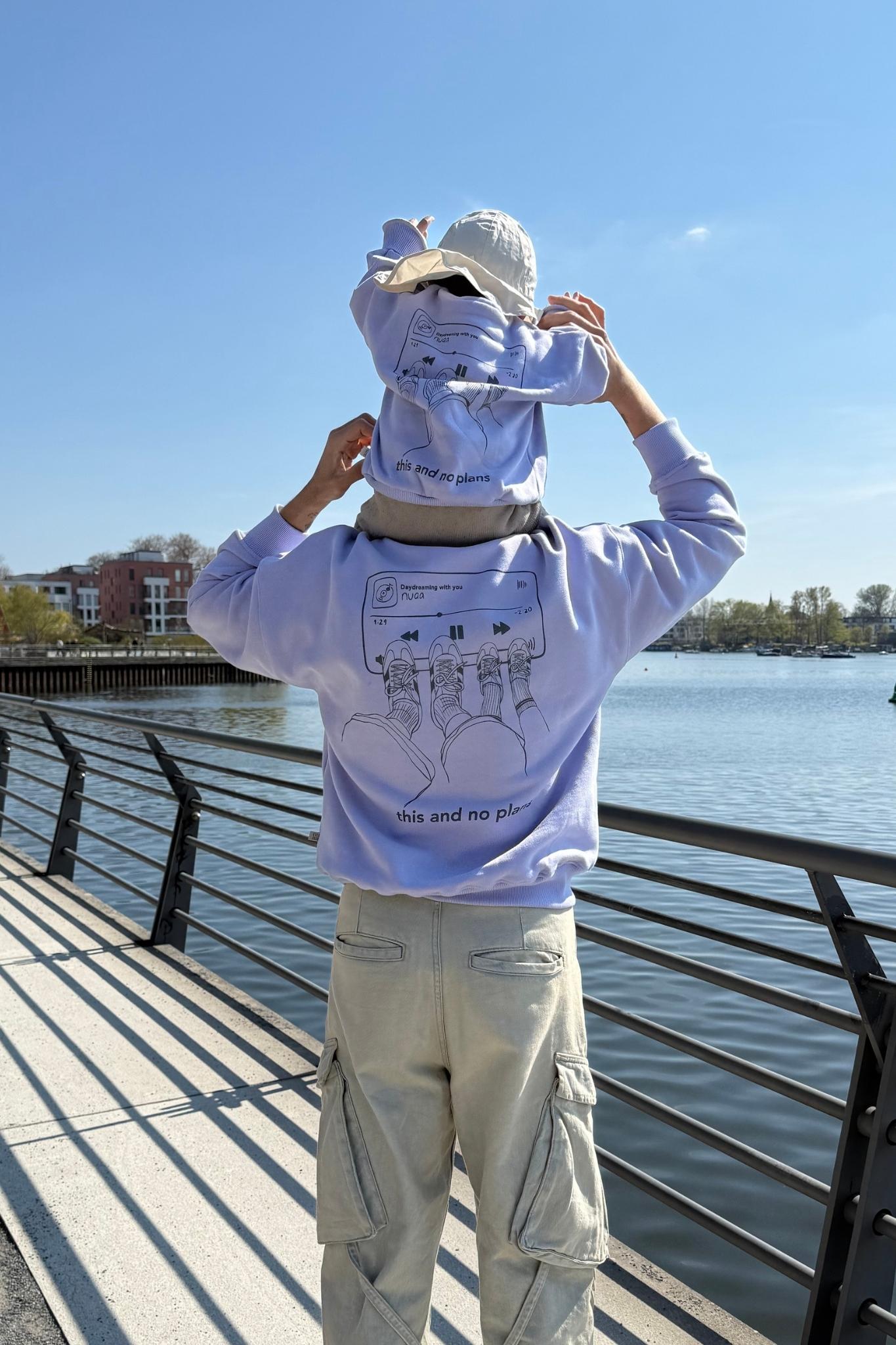 Men This & No Plans Sweater Lavender