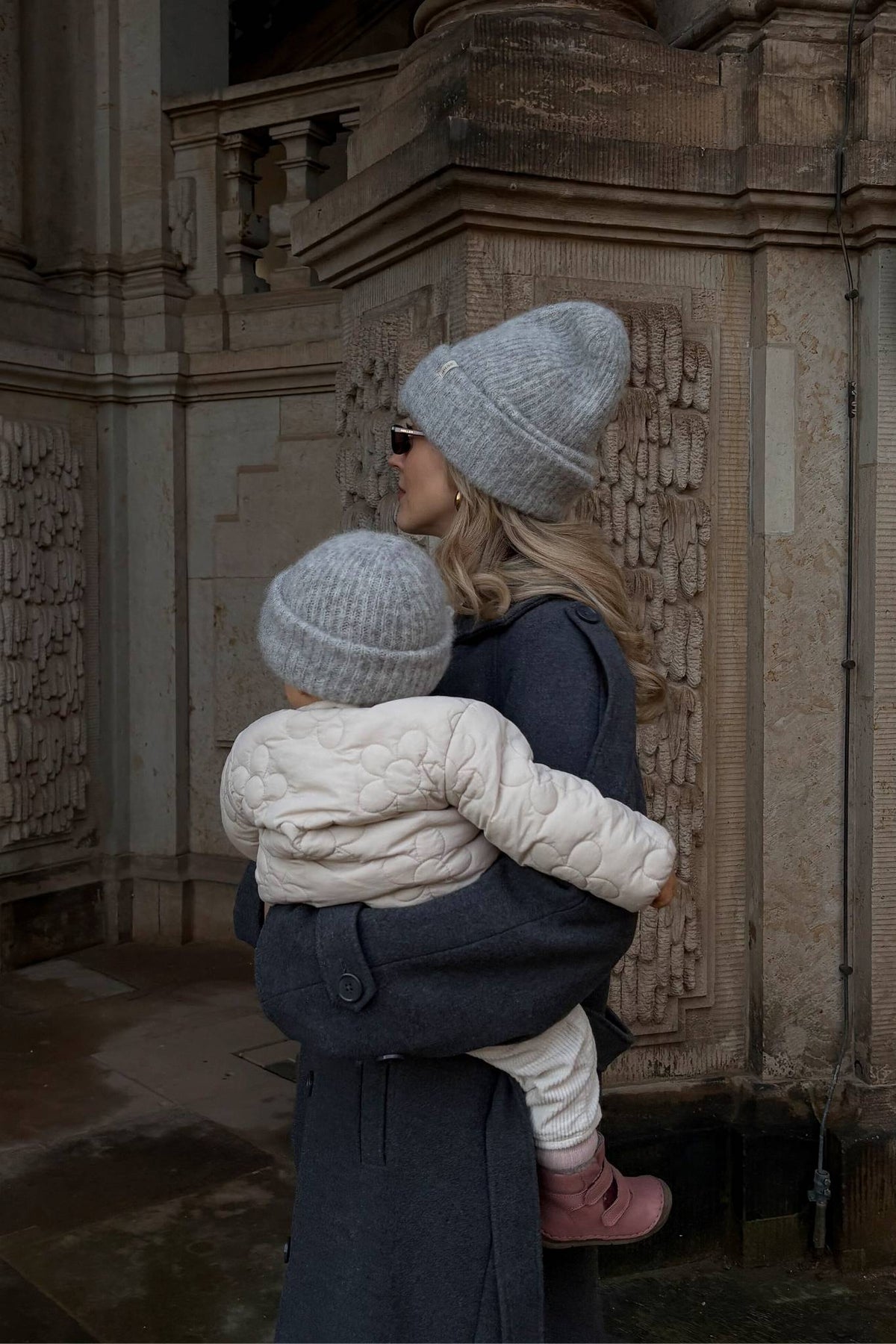 Alpaca Strickbeanie Kids Soft Grey