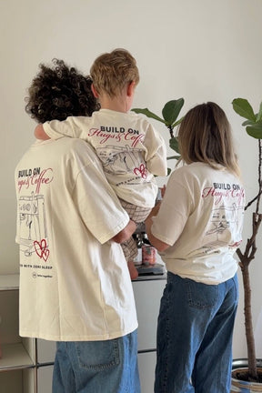 Kids Hugs & Coffee T-Shirt Soft White