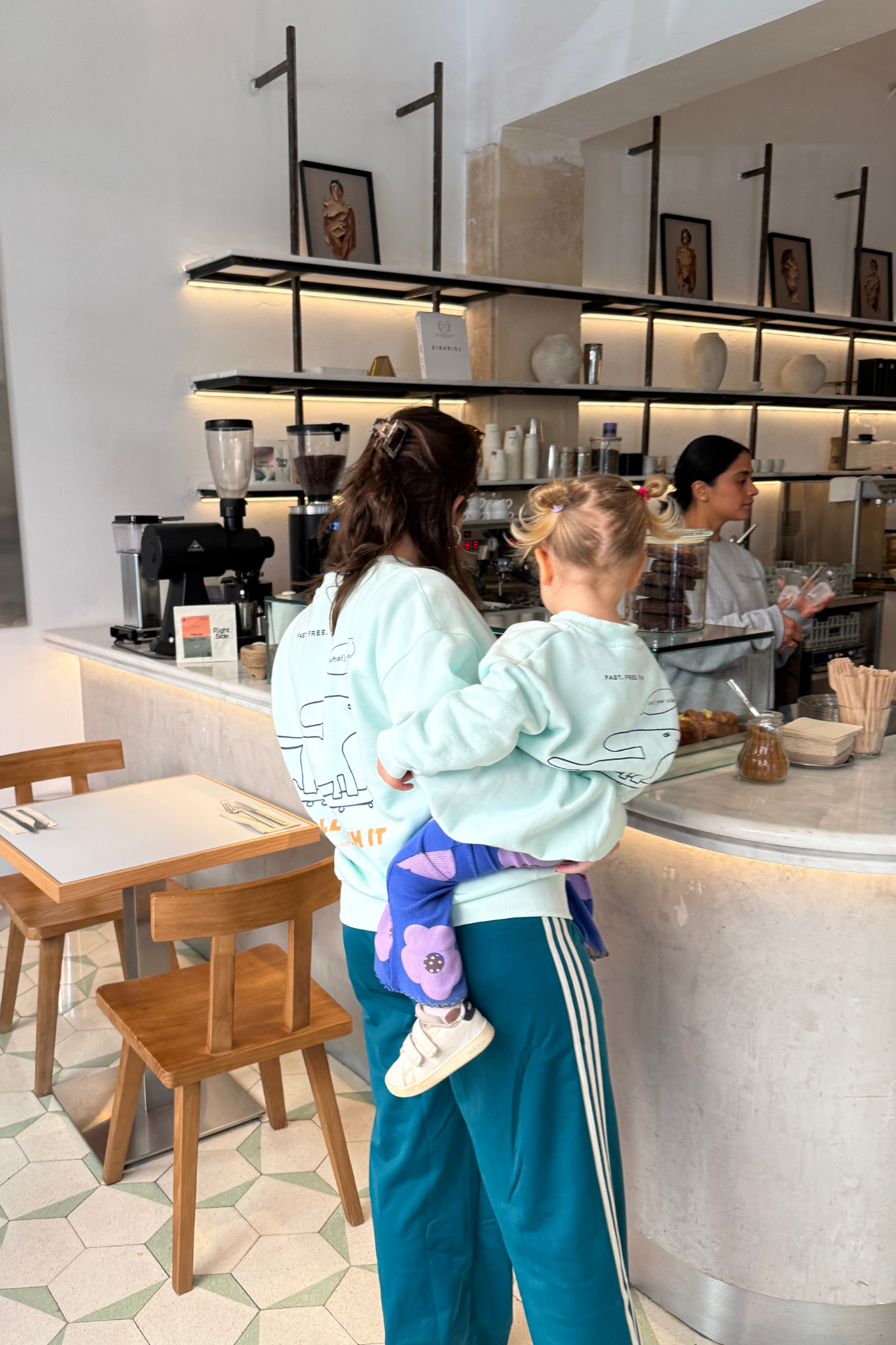 Kids Roll with it Oversized Sweater Soft Aqua