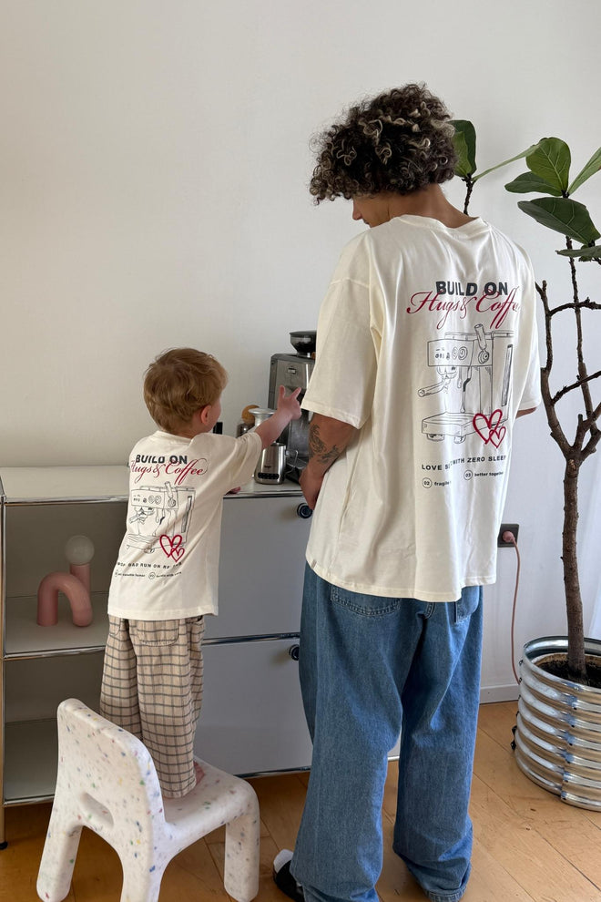 Men Hugs & Coffee T-Shirt Soft White