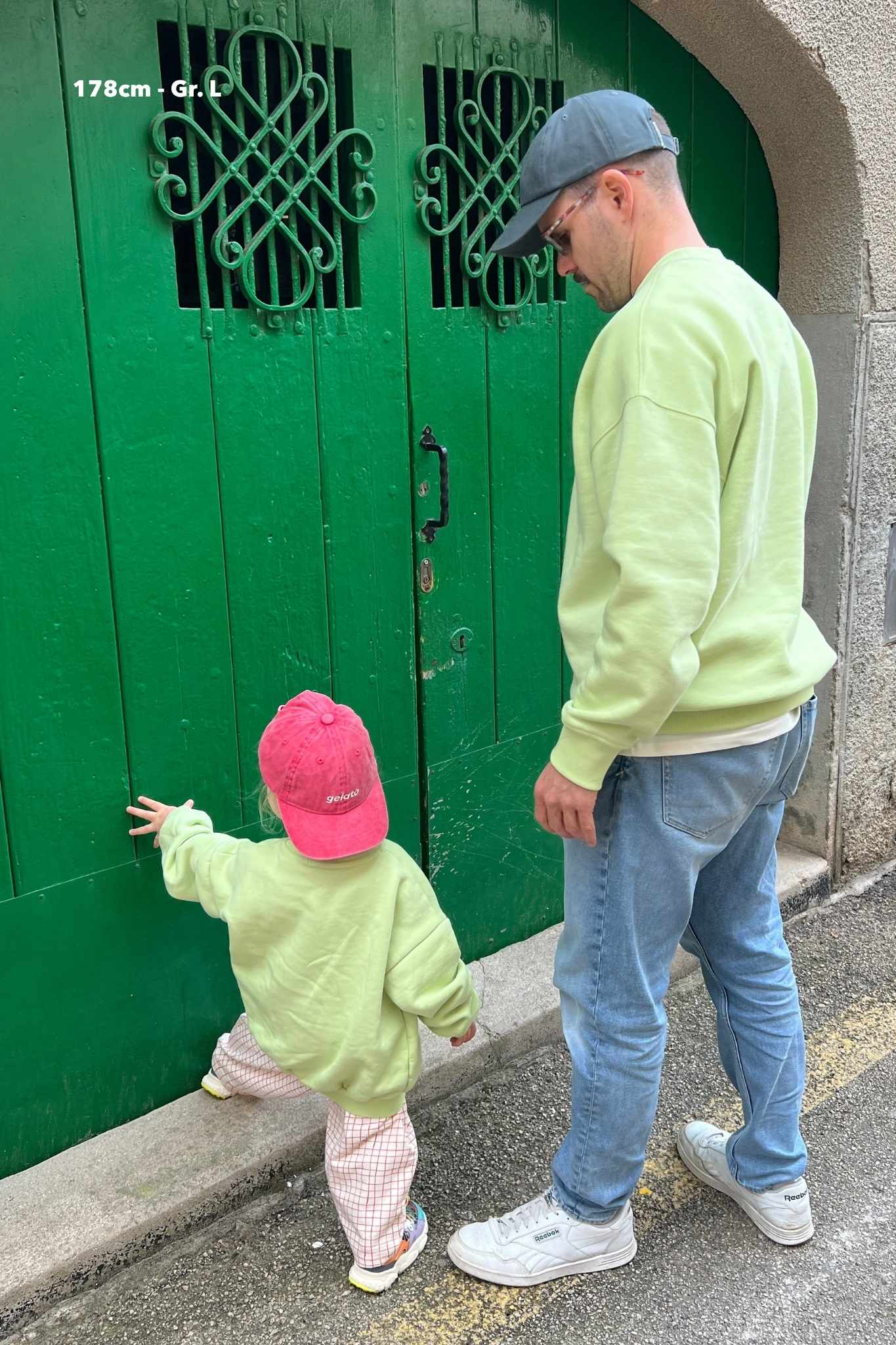 nuaa Buongiorno Herren Sweater in Lime – Partnerlook, Ansicht 4