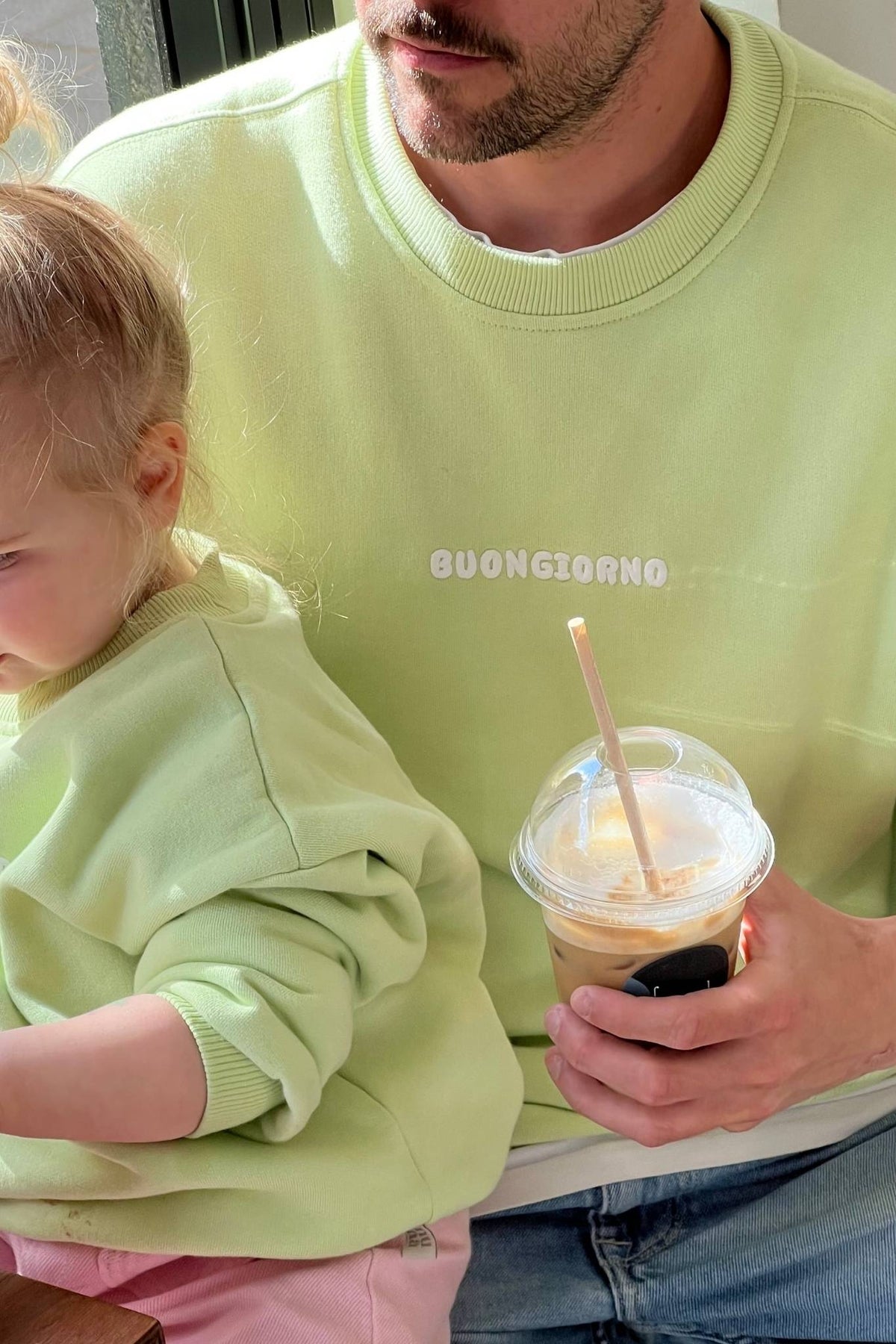 nuaa Buongiorno Herren Sweater in Lime – Partnerlook, Ansicht 2