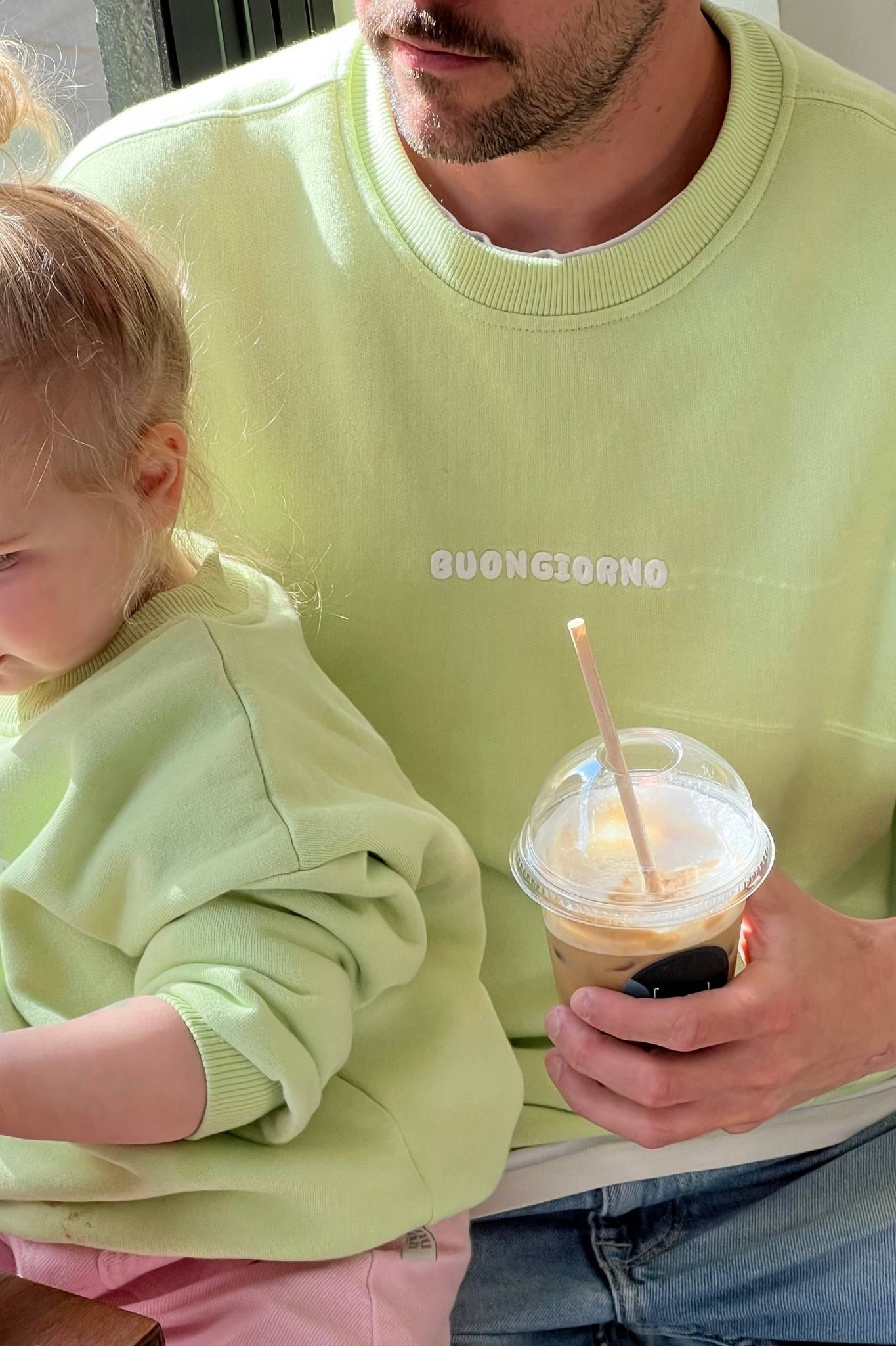 nuaa Buongiorno Herren Sweater in Lime – Partnerlook, Ansicht 2
