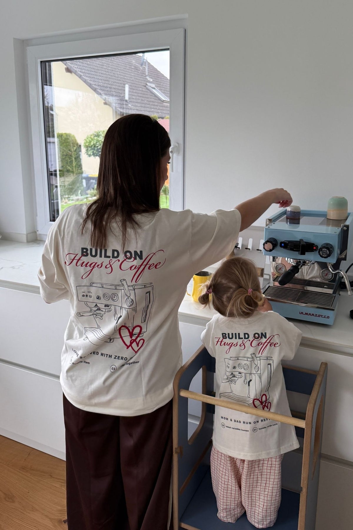 2er Crew Mama + Mini - Hugs & Coffee