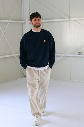 Men Lemon Sweater Navy