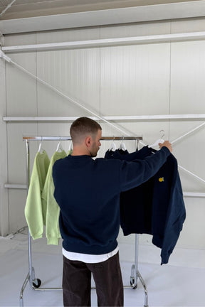 Men Lemon Sweater Navy