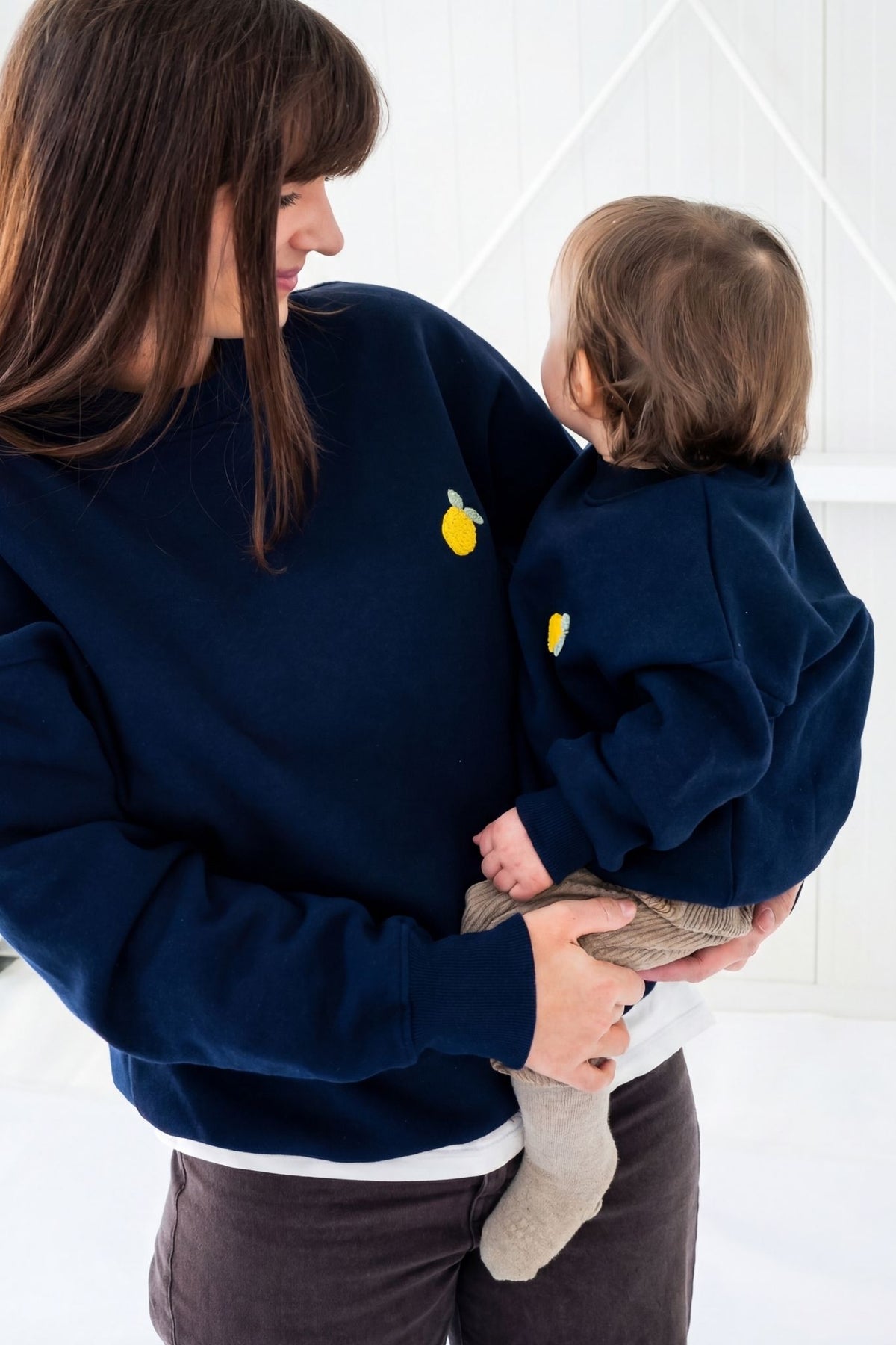 Women Lemon Sweater Navy