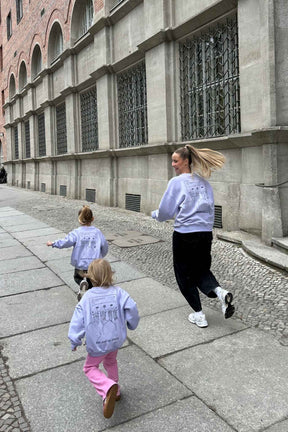 Kids This & No Plans Oversized Sweater Lavender