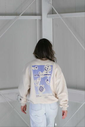 Mom To The Moon Sweater Sand