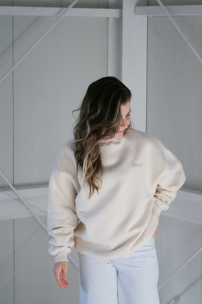 Mom To The Moon Sweater Sand