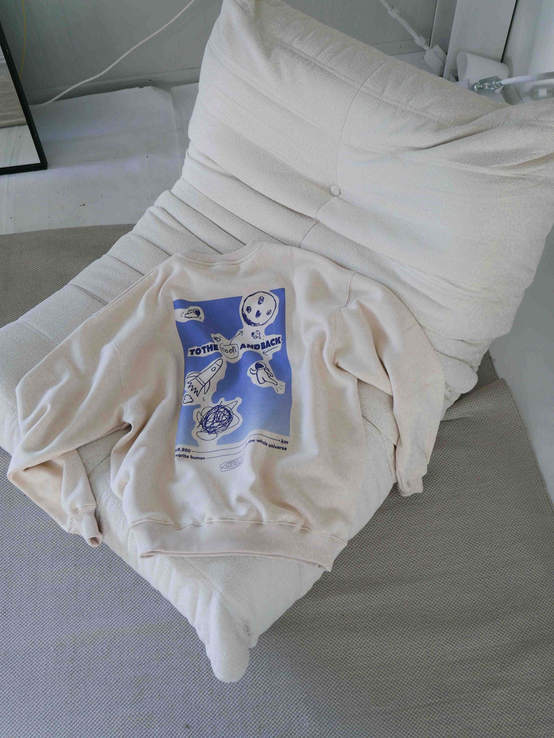 Mom To The Moon Sweater Sand