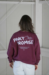 Mom Pinky Promise Sweater Burgundy