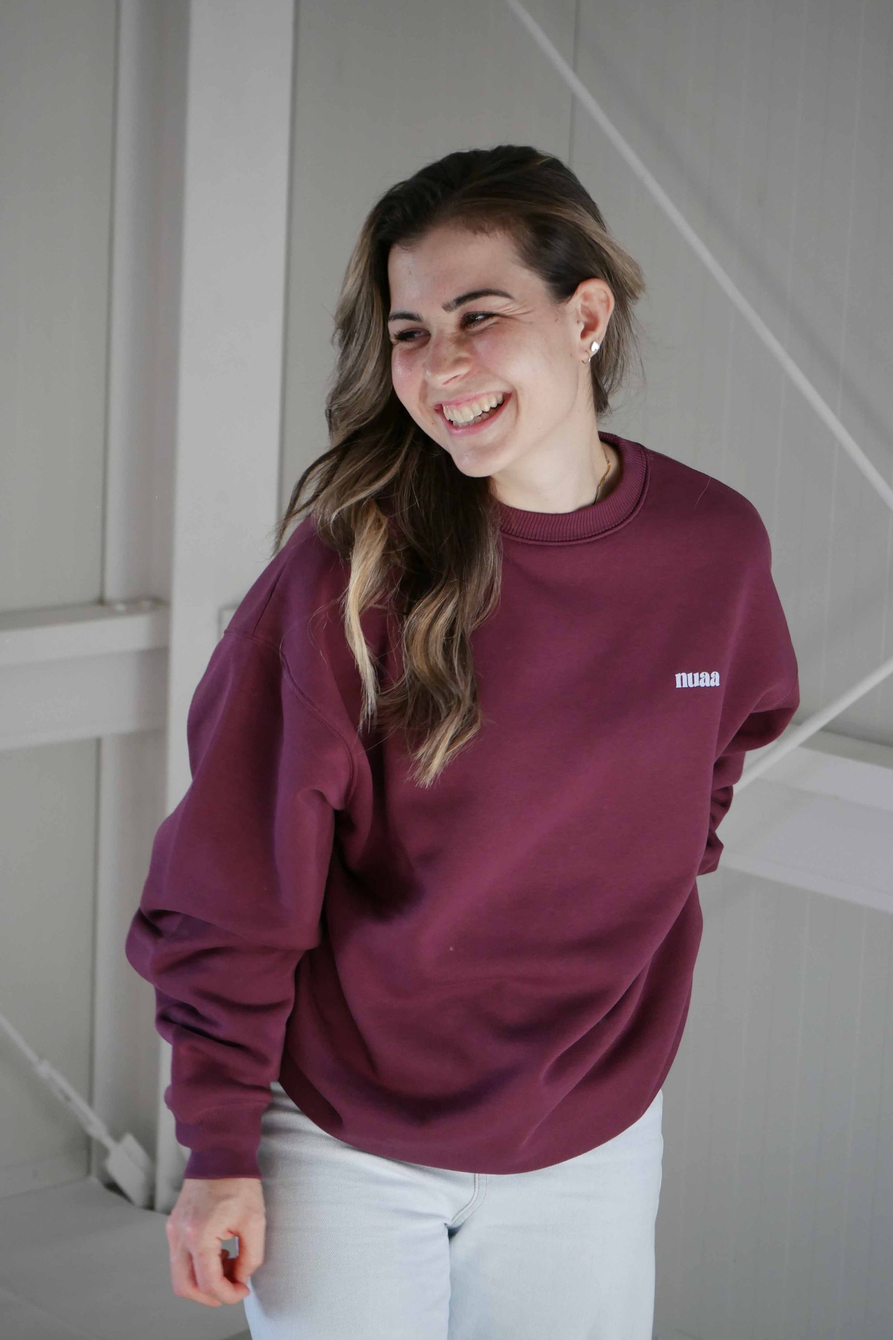 Mom Pinky Promise Sweater Burgundy