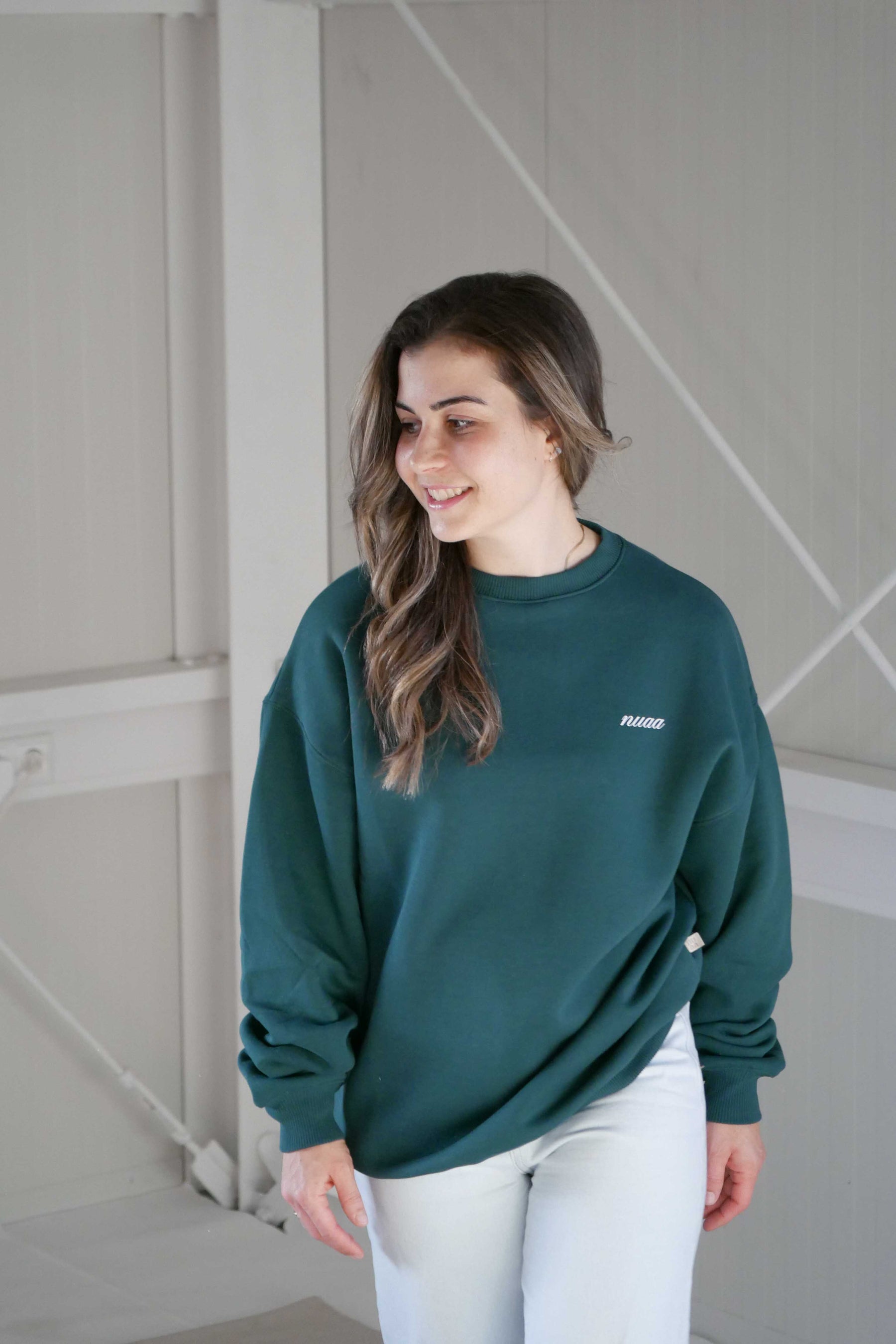 Mom Christmas Sweater Forest Green