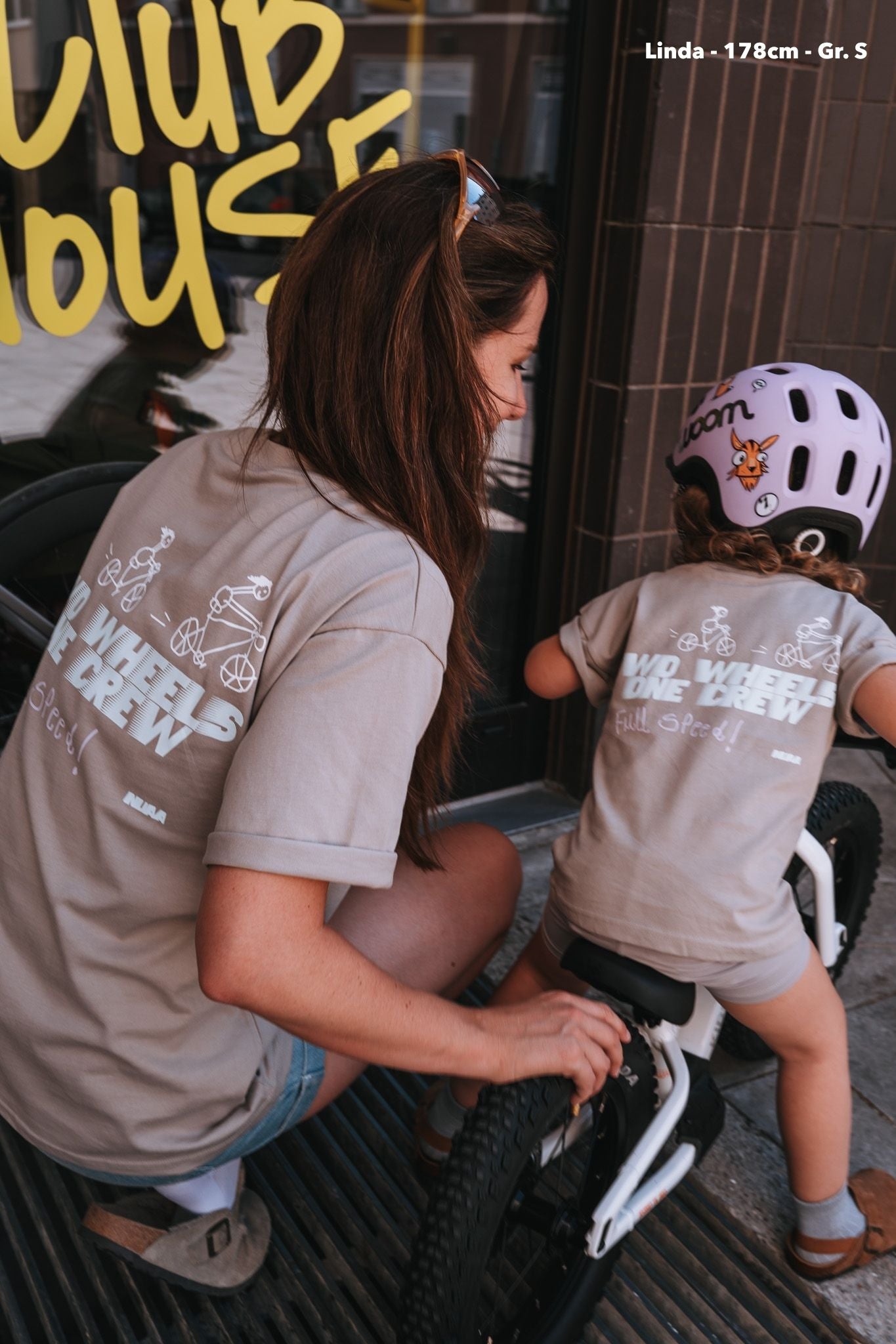 Women Bike Crew T-Shirt Urban Grey