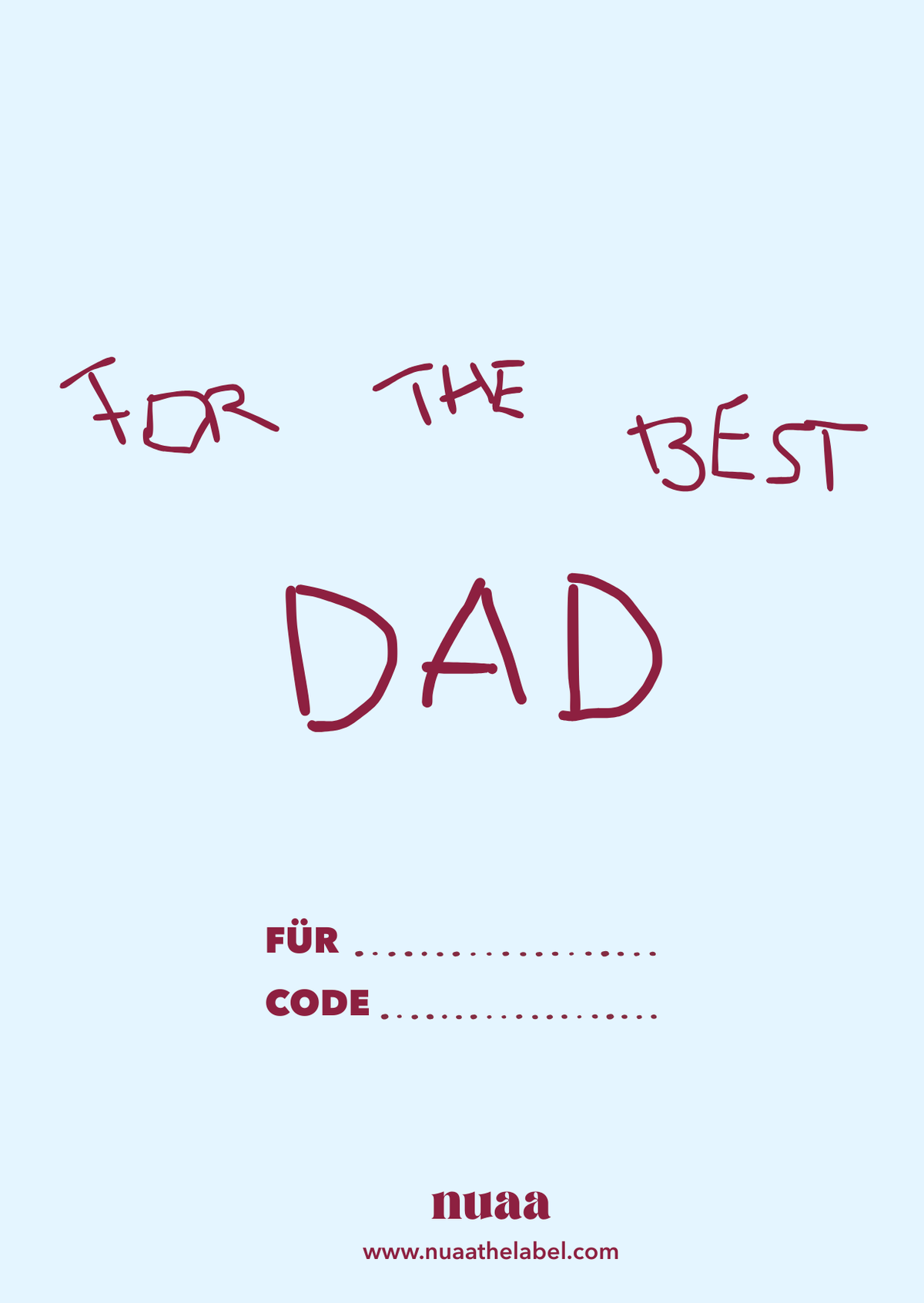 FOR THE BEST DAD - Gutschein