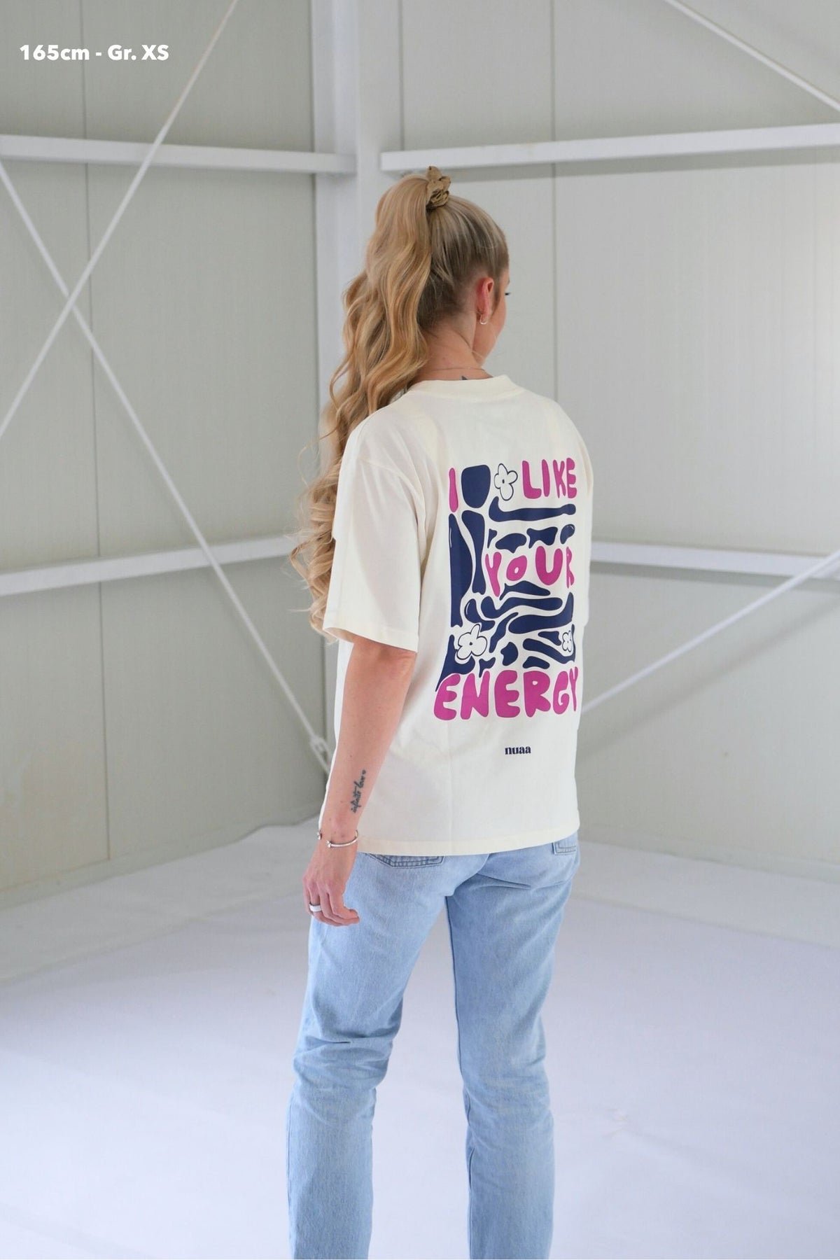 nuaa I Like your Energy Damen T-Shirt in Soft White – Partnerlook