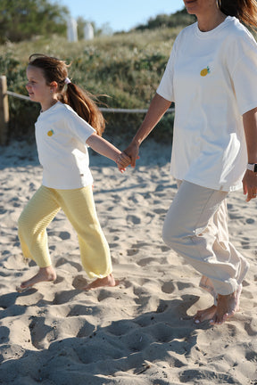 Women Lemon T-Shirt Off White