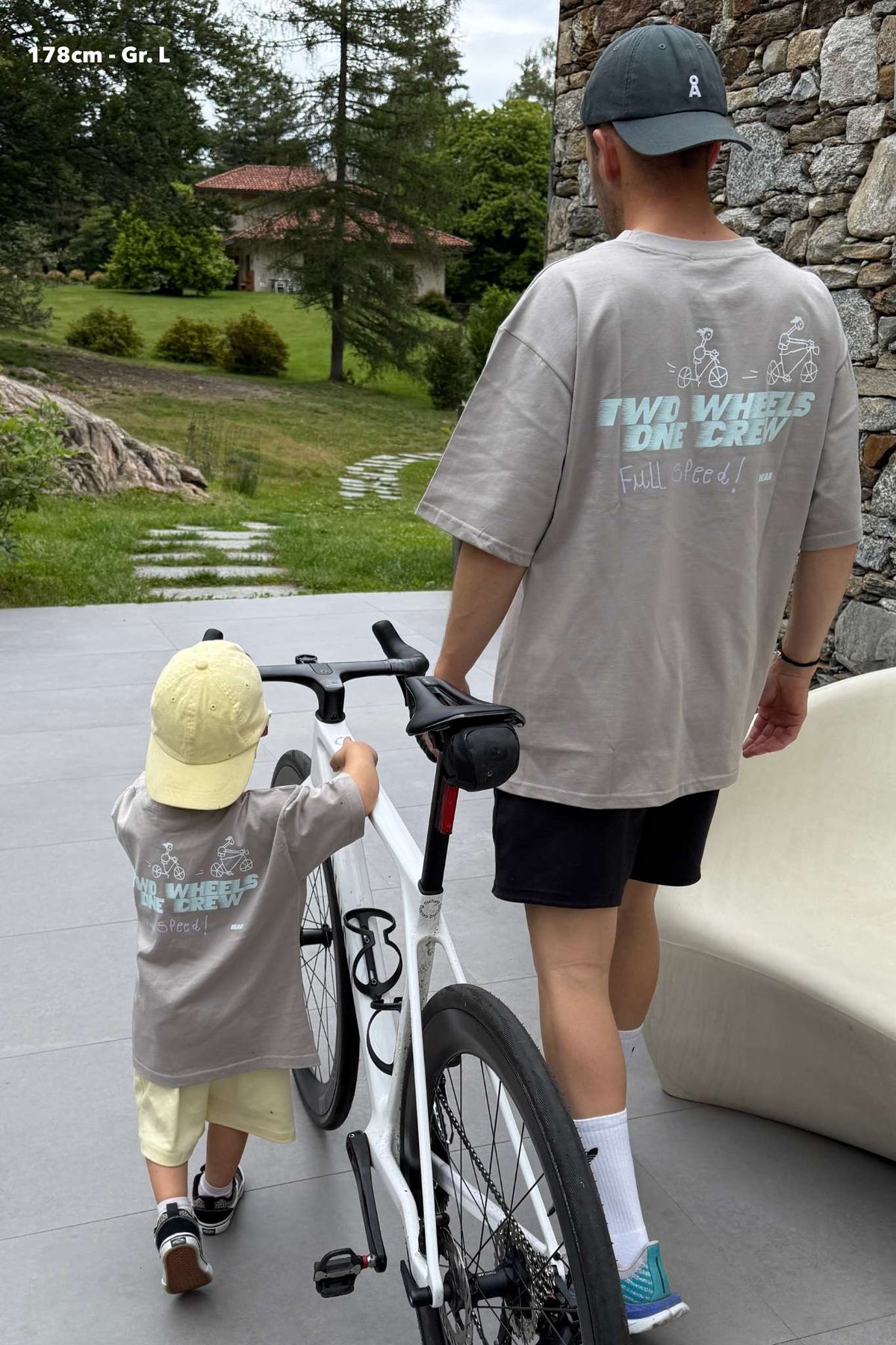 Men Bike Crew T-Shirt Urban Grey